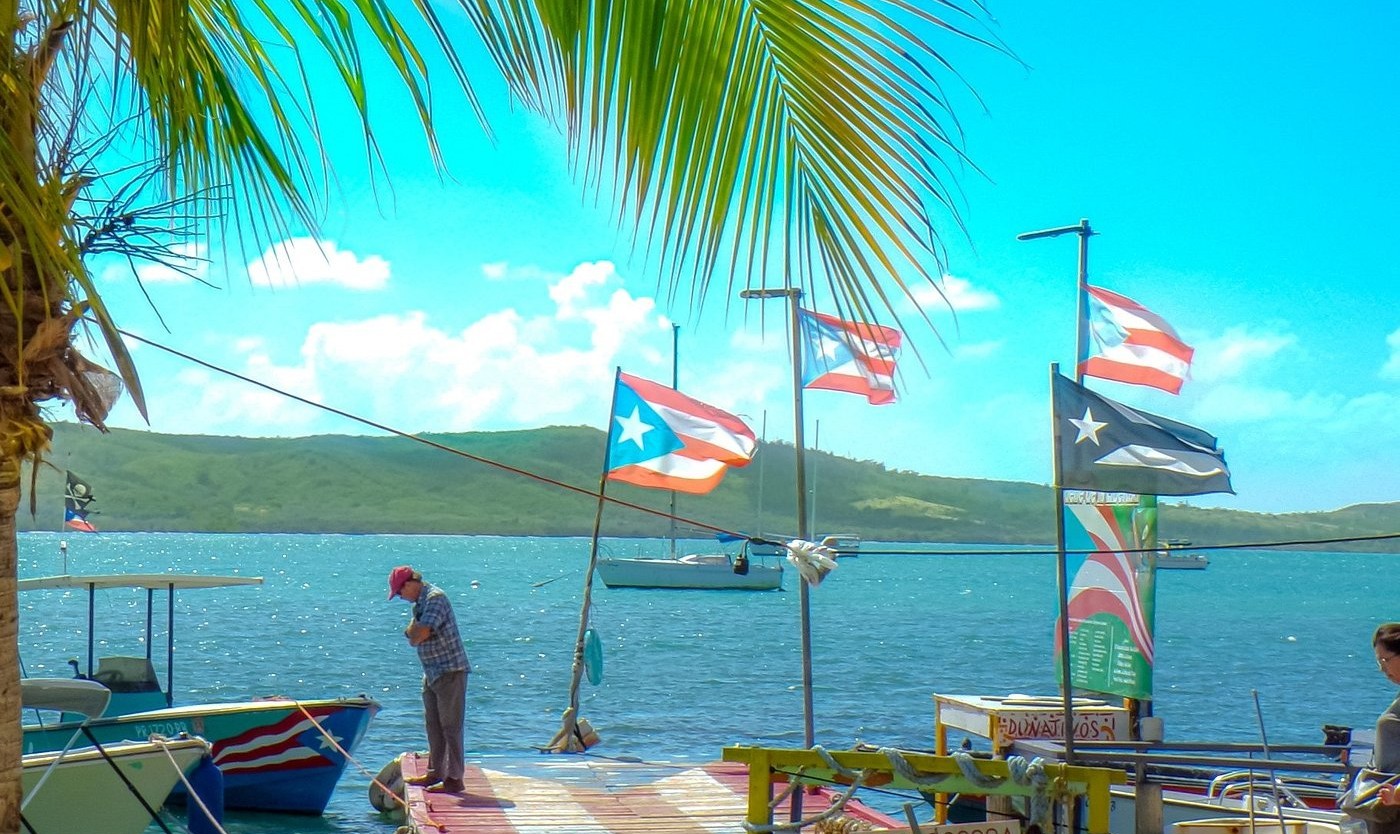 Boqueron Beach Cabo Rojo Boqueron Bay Boat Dock Flags