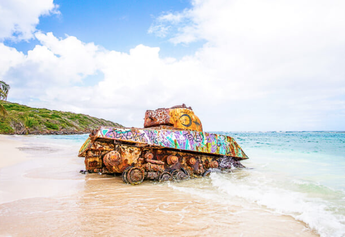 Culebrita Beach Culebra Island Puerto Rico Tank