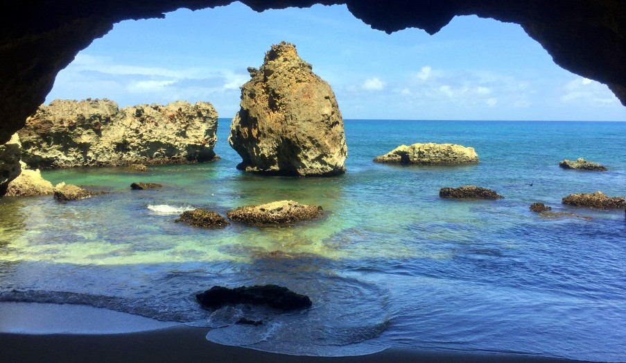 Punta Borinquen Beach Aguadilla Puerto Rico Cave