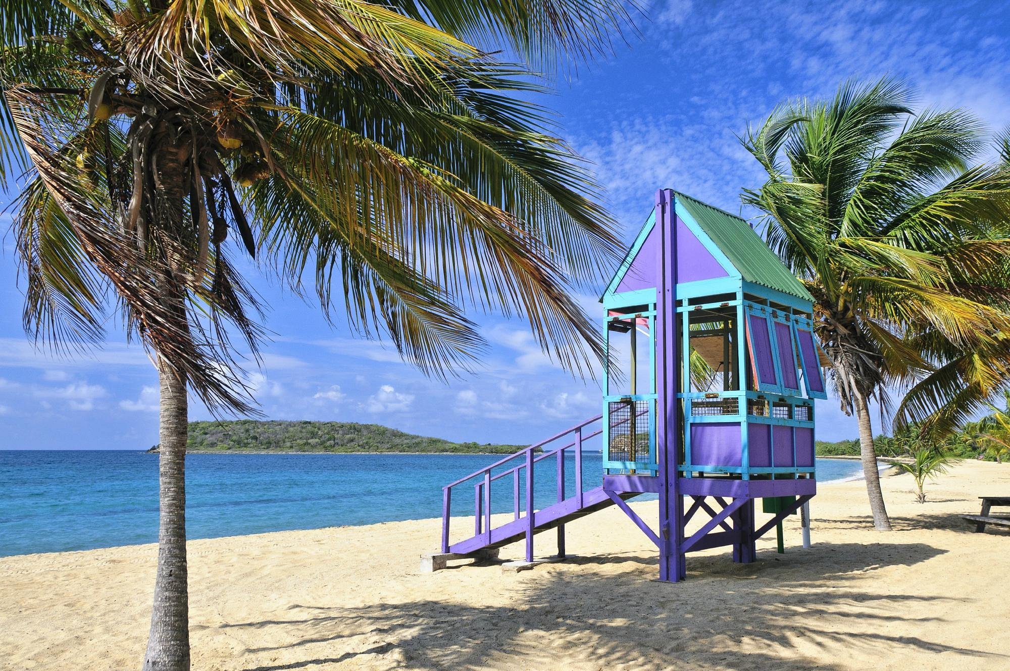 Sun Bay Beach Vieques Island Lifeguard Tower